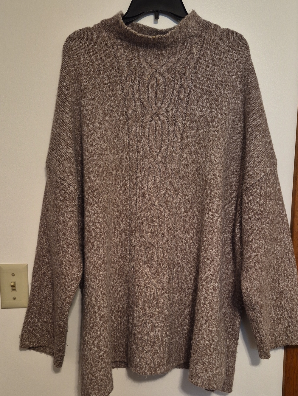 J. Jill Marled Taupe Knit Womens  Tunic Sweater Sz 3X